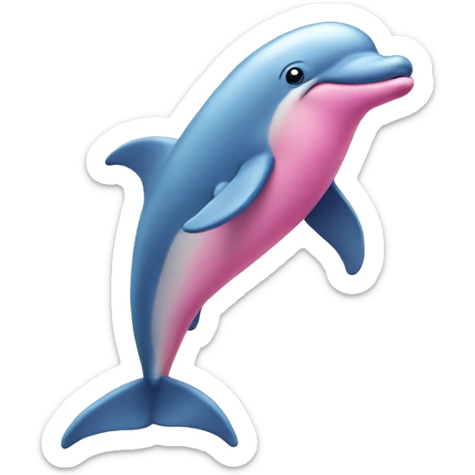 pink dolphin sticker
