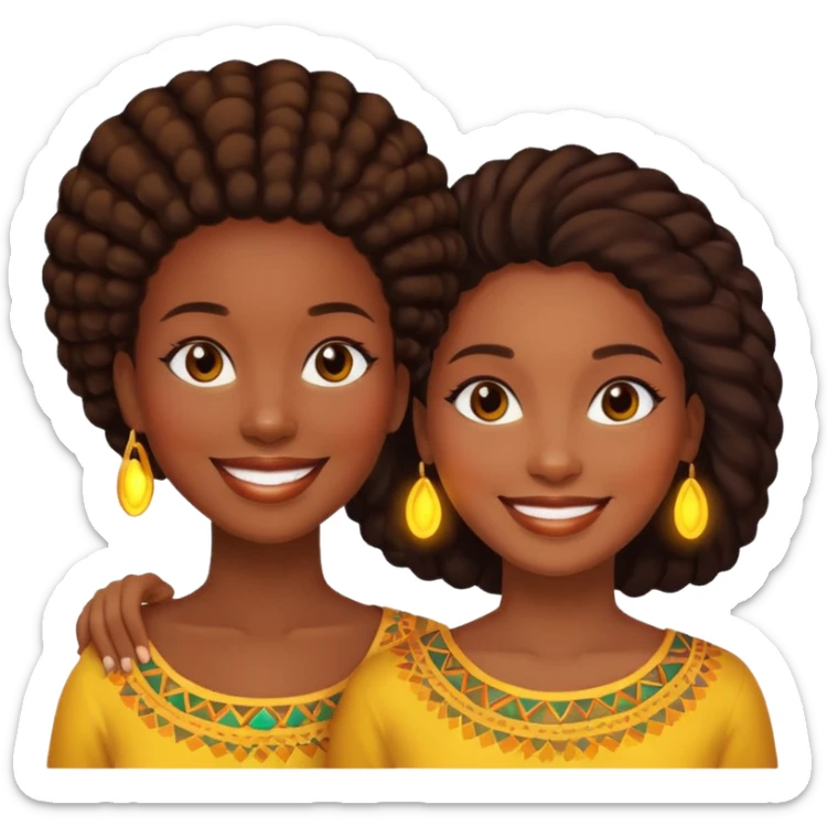 Ma meilleur amie et moi (femme) africaine  sticker