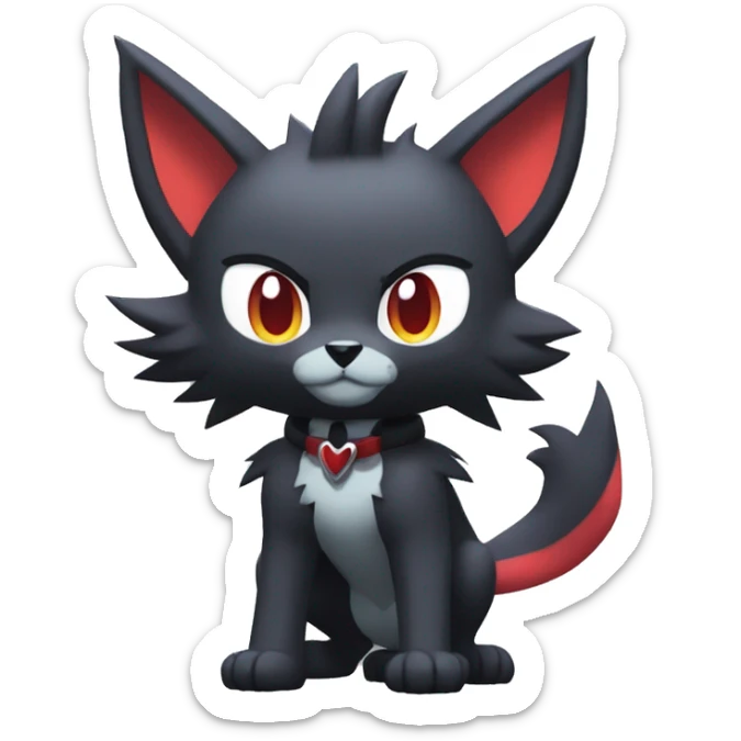  Kawaii Edgy Cool Beautiful Poochyena-Torracat-Litten-Zorua-Zoroark full body sticker