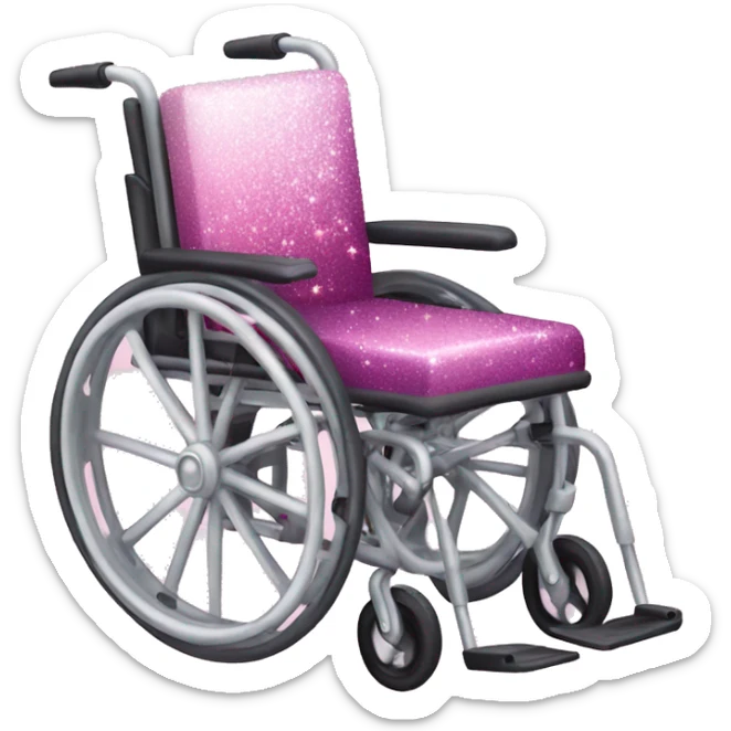 Pink ombre wheelchair with glitter  sticker