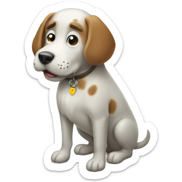 Dog pooping  sticker