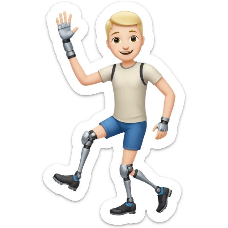 Ich fühle mich fröhlich, weil ich taglich positive Lust habe. Außerdem habe ich gestren Unfall gemacht. Uhhh aber … ich bin stark 💪🏼🦿🦾 sticker