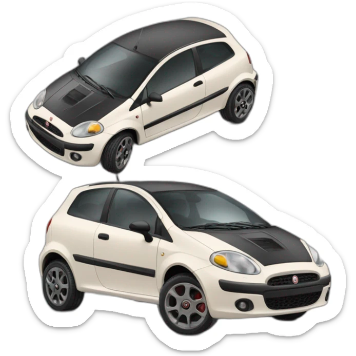 alive fiat punto like in the cars movie sticker