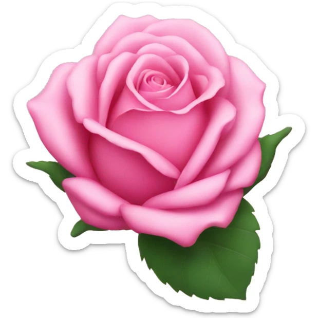 pink rose sticker