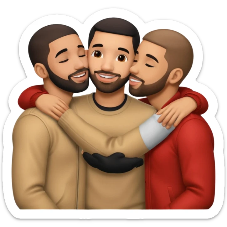 drake kissing drake kissing drake kissing drake sticker
