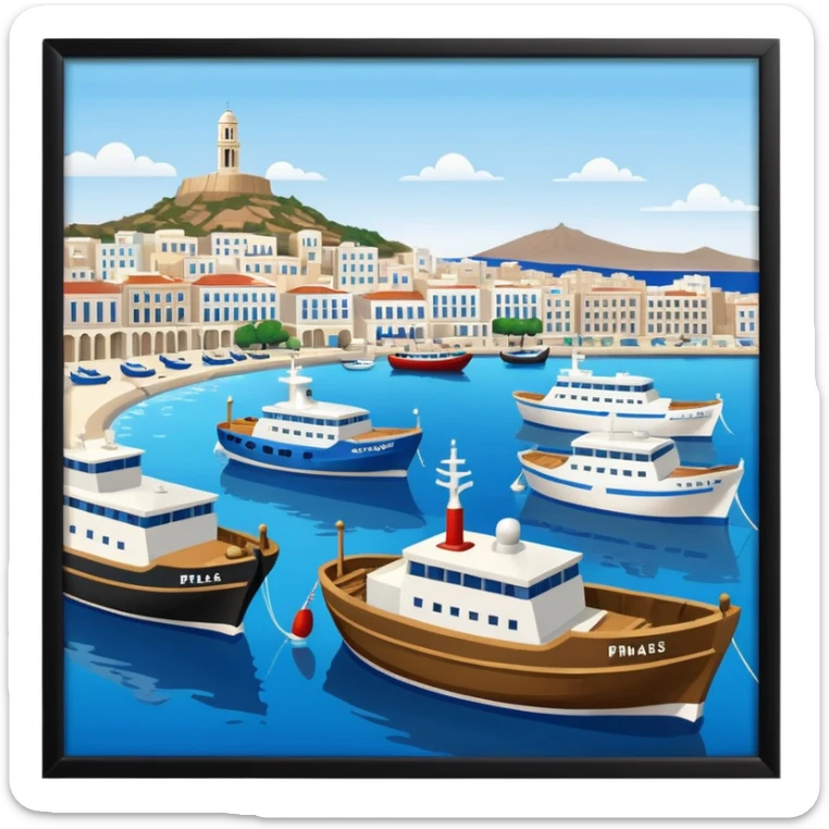 piraeus is a city in athens and it has the main port of athens too sticker