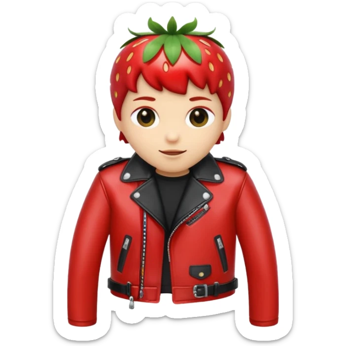no. the strawberry should be the thing wearing the clothes. not a person, a strawberry sticker