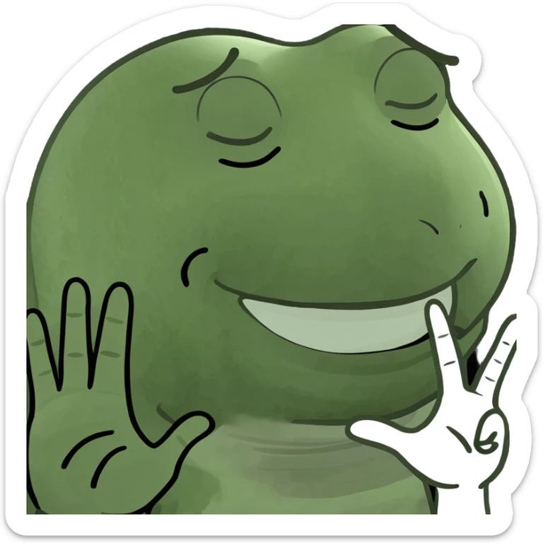 Oh, could you make a closed 👁️ but it is smiling and you get the 21 fun and finger and put it like the tap in each other sticker