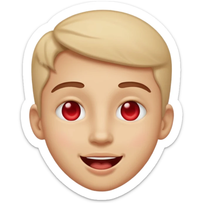 someone who is very happy with heart eyes and saliva drooling from his mouth sticker