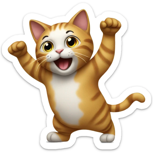 Cat dancing sticker
