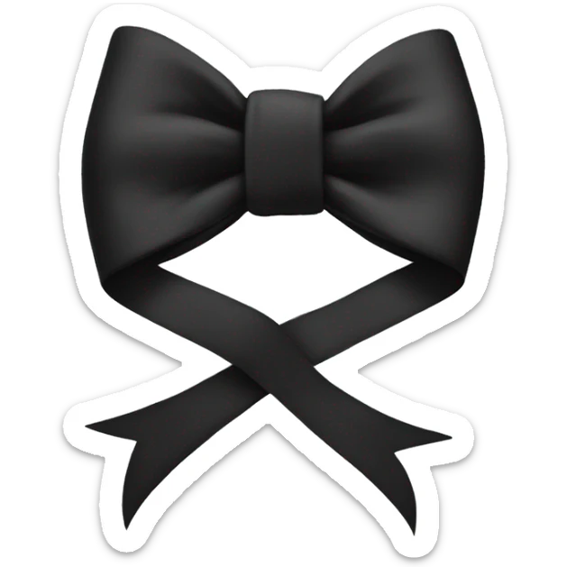 black bow sticker