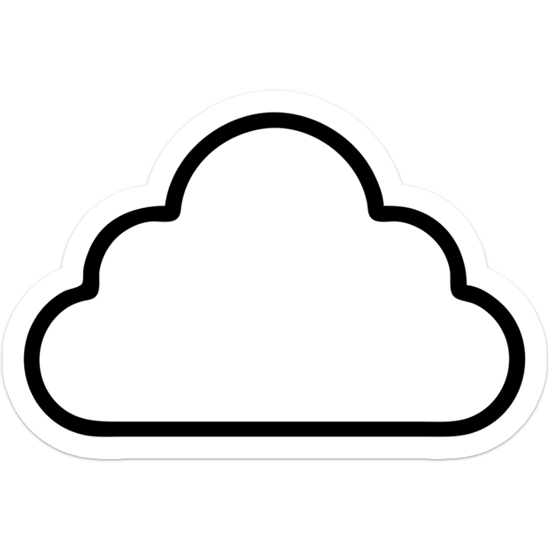 облако 4 выступами sticker