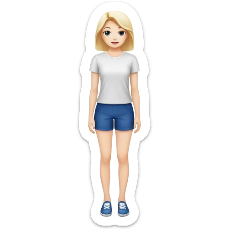 intimate indoor portrait of woman realistic full body sticker