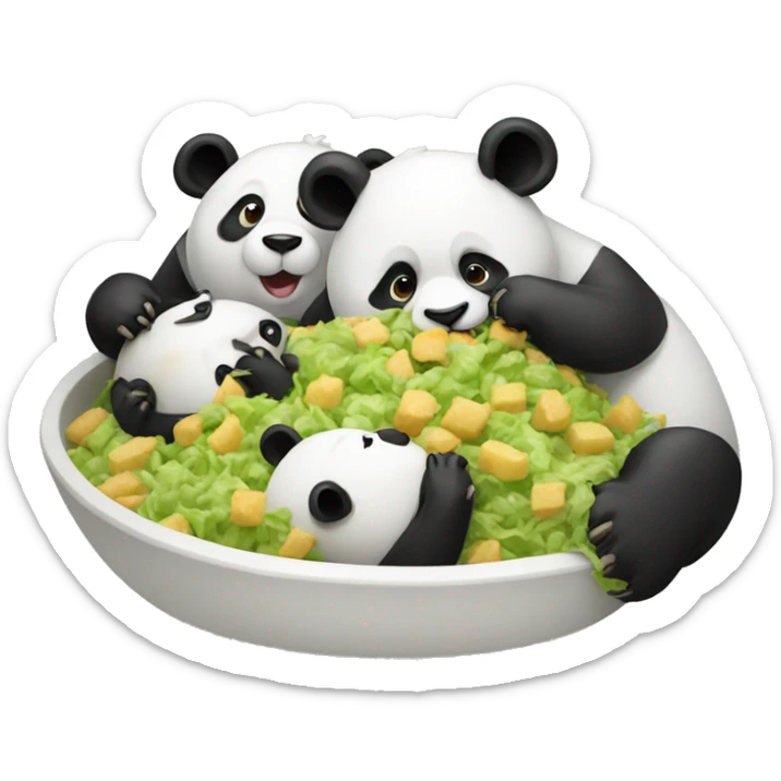 Panda eating 🍙 sticker
