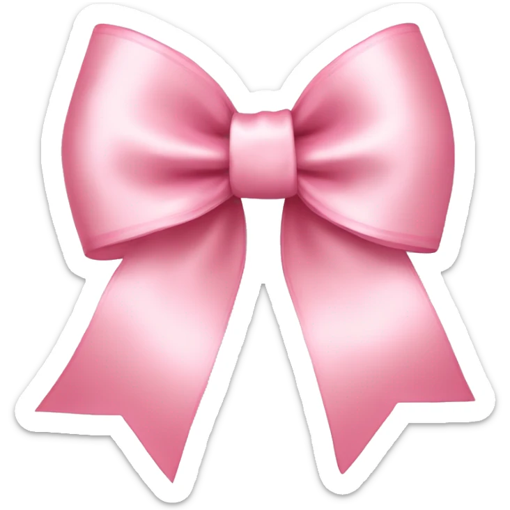light pink ribbon bow sticker