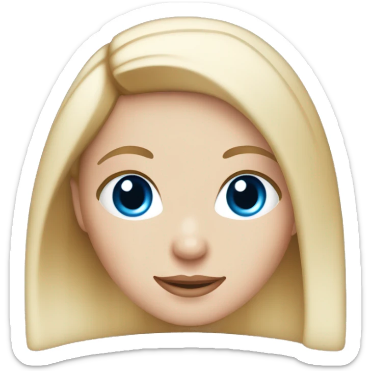 white girl with straight hair, blue eyes and a lot of ear piercings  sticker