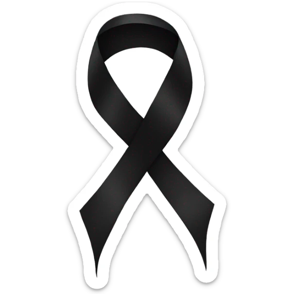 black ribbon sticker