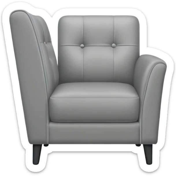modern armchair in corner of hotel room (showing isometric corner of room) sticker