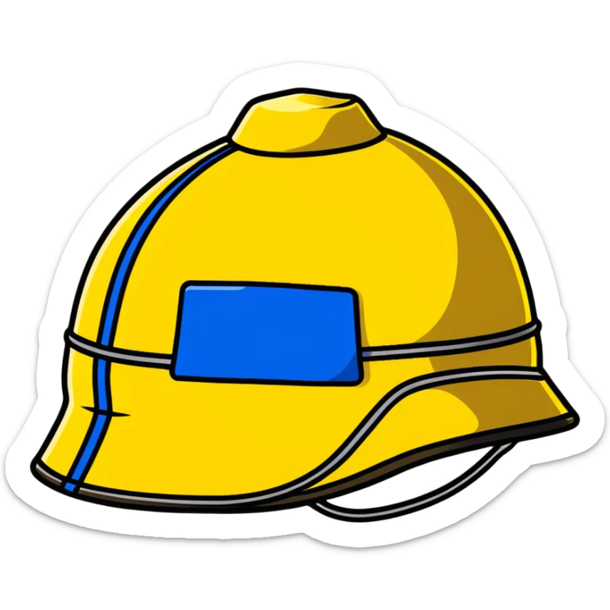 Modern Ukrainian military kevlar helmet with national blue and yellow markings sticker