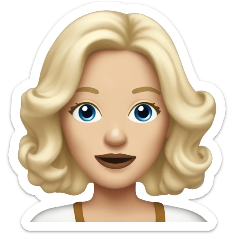 Blonde woman that looks like Sharon stone walking with King Charles spaniel  sticker