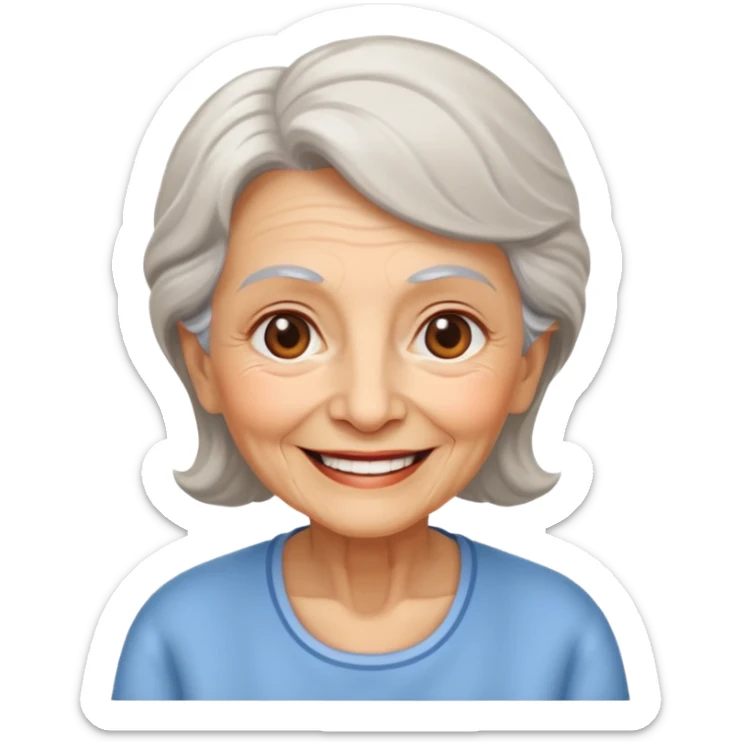 The kind and amiable grandmother in fairy tales sticker