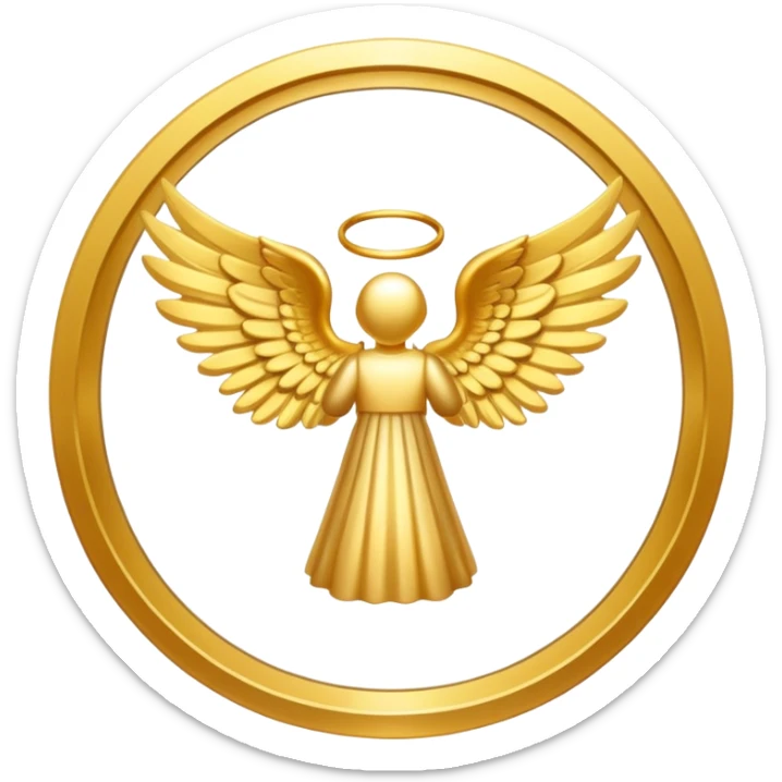 newbie-place-award-number-in-frame-decorated-with-golden-angel--wings sticker