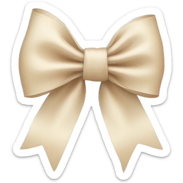 Light beige bow sticker