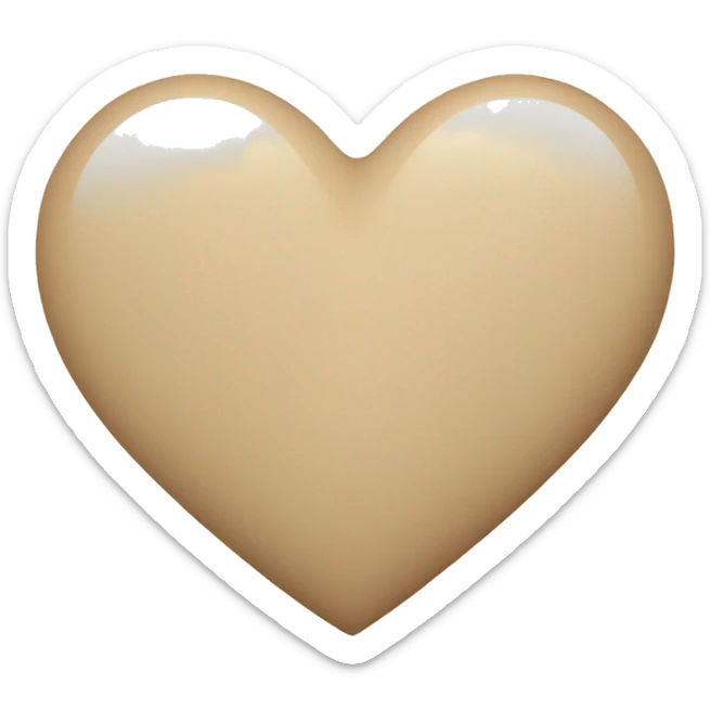Beige heart sticker