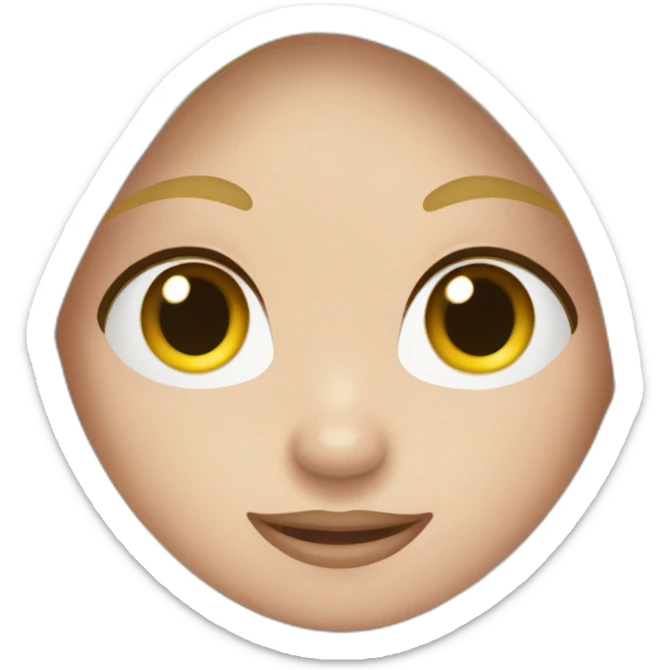 white skin girl with blonde hair showing THREE out of five fingers up on her one hand sticker