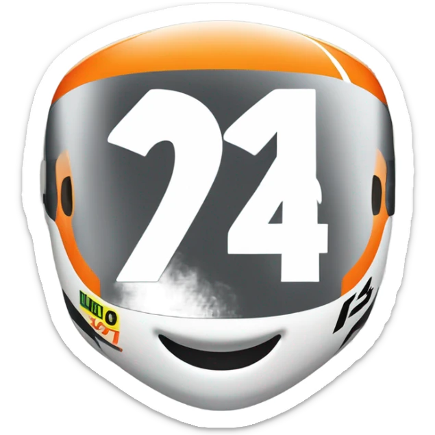 McLaren F1 car with the number 4 of the F1 Driver Lando Norris sticker