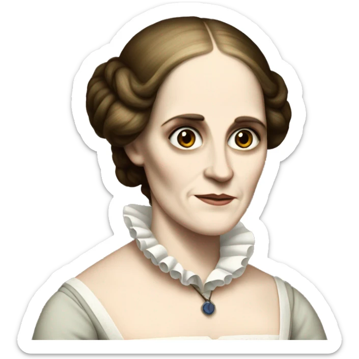 Mary Shelley, author of Frankenstein, beginning of the 19th century sticker