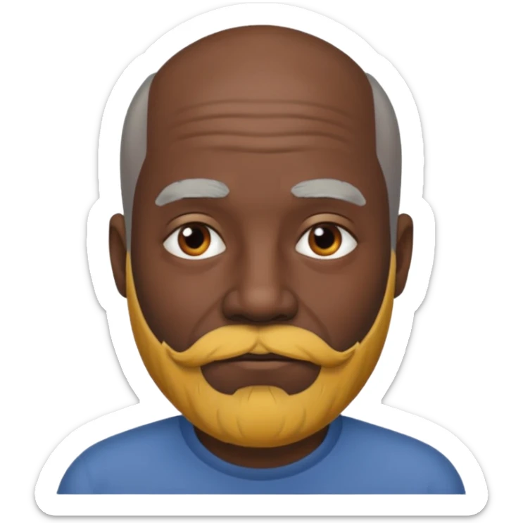 my dad buts he is black and not old with a grey beard and no hair i said gray hair but he is not old sticker