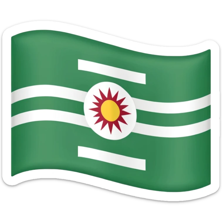 Just do a simple flag I want to put in my bio. Have u seen the panjshir flag do that it’s not in the emojis but make it exactly like the picture don’t add anything else. something on the middle search it up and make it in a shape of flag like the emojis no it’s goes like green on  sticker