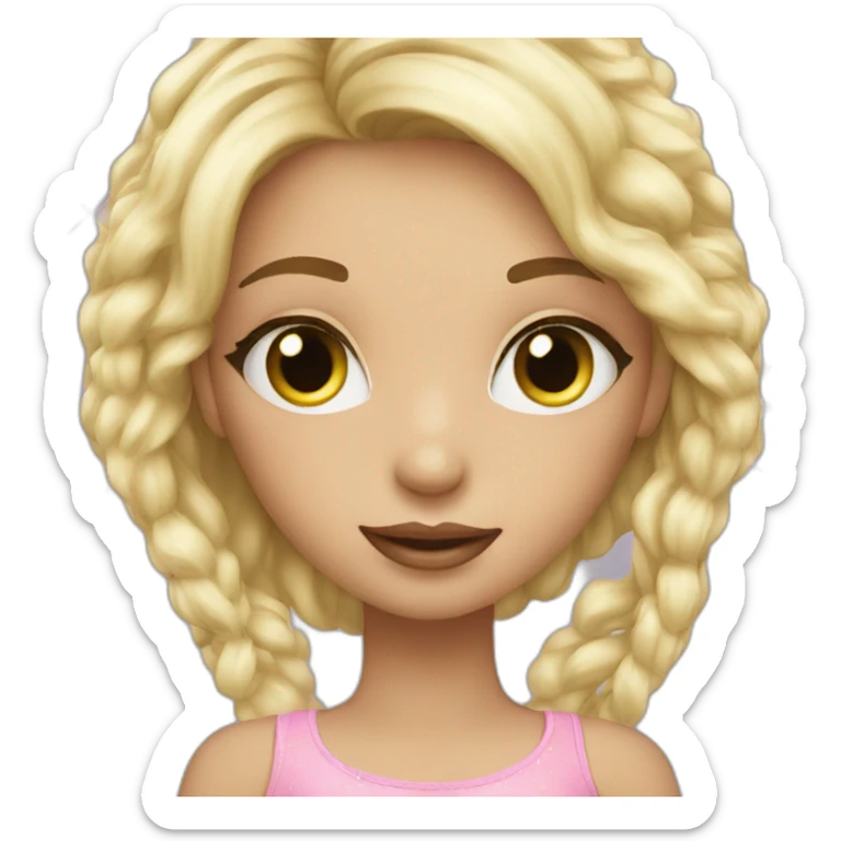 girl-with-manicure-long-eyelashes-and-blond-sparkling-hair-fasepalm sticker