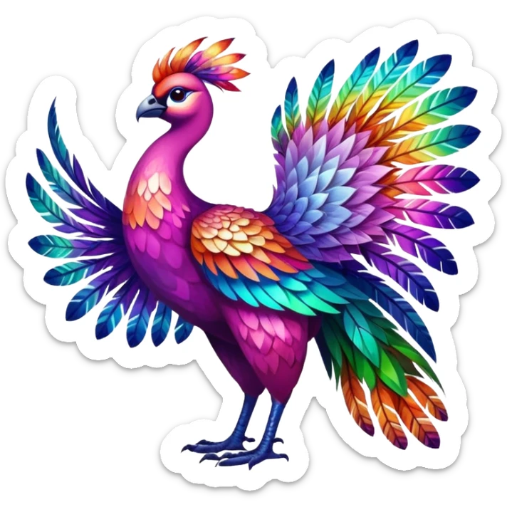 Colorful exotic Falvie-Fionbri, full body sticker