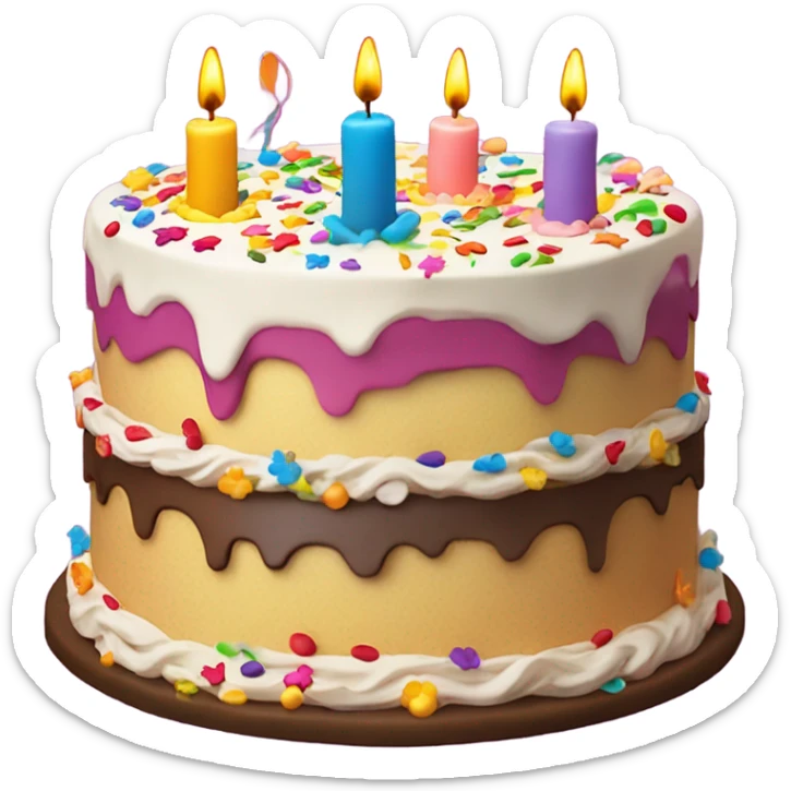 birthday cake sticker
