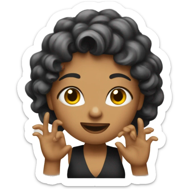 Please draw me an emoji that symbolizes the typical hand and/or head movement of a diva. sticker