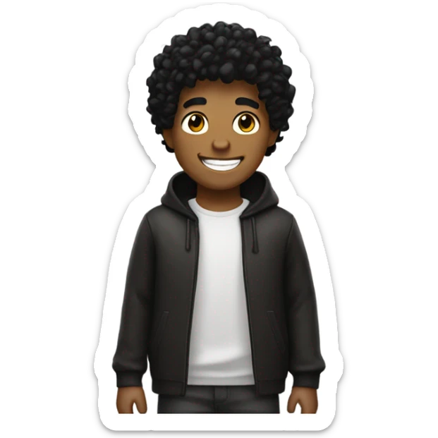youtuber foltyn as an emoji he has curley hair he is lack he smiles a lot and he loves to play Roblox. sticker