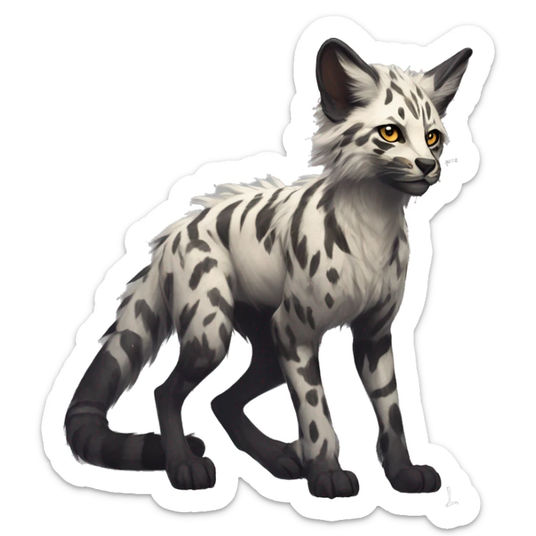 Modern Feral Rare Fantasy Vernid-Trico-species by LiLaiRa, random markings, full body sticker