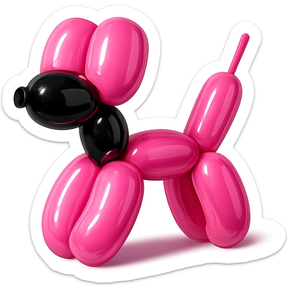 Blackpink inspired icon, pink and black, shiny and playful, pop art sticker