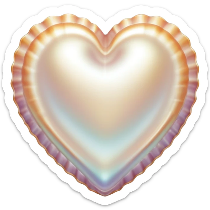 heart shaped shell sticker