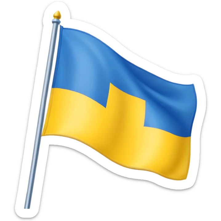 Uma bandeira de país tipo da Ucrânia mais em vez da cor azul vc coloca a cor preta onde fica o azul  preto sticker