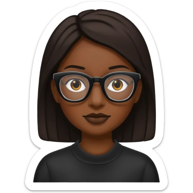 black glasses sticker