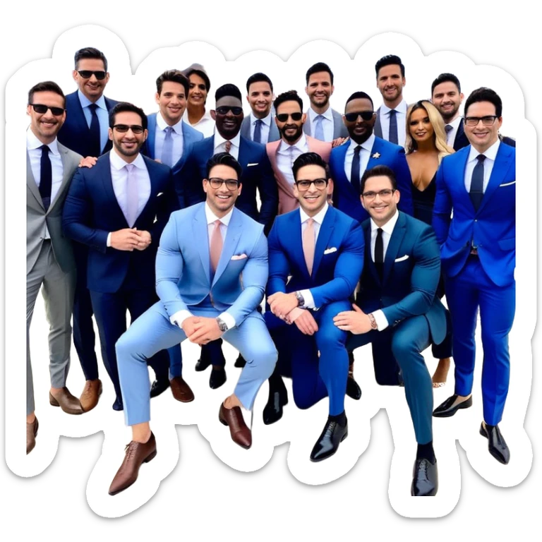 Grant Cardone, Tai Lopez, Josh King Madrid, Alex Hormozi, Iman Gadzhi, Daniel G, Branden Condy, Patrick Bet-David, Dan Henry, Luke Belmar, Shelby Sapp, Leila Hormozi, Tefi Valenzuela, business, influencers, friends, rich millionaire success lifestyle, private jet , supercars, success, sales sticker