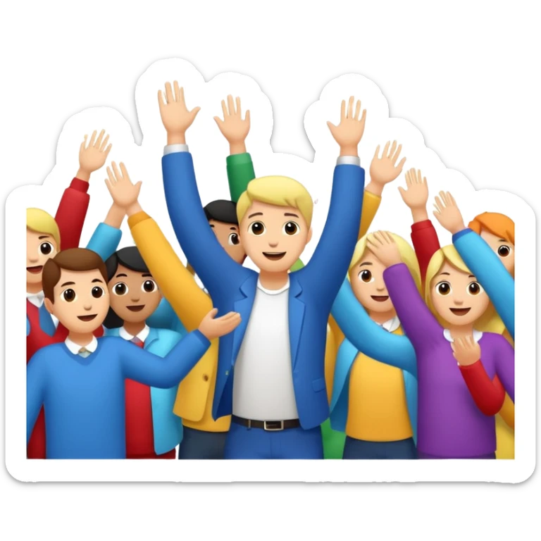 Maak een beeld voor een 50 jarig jubileum met veel kleur en confetti sticker