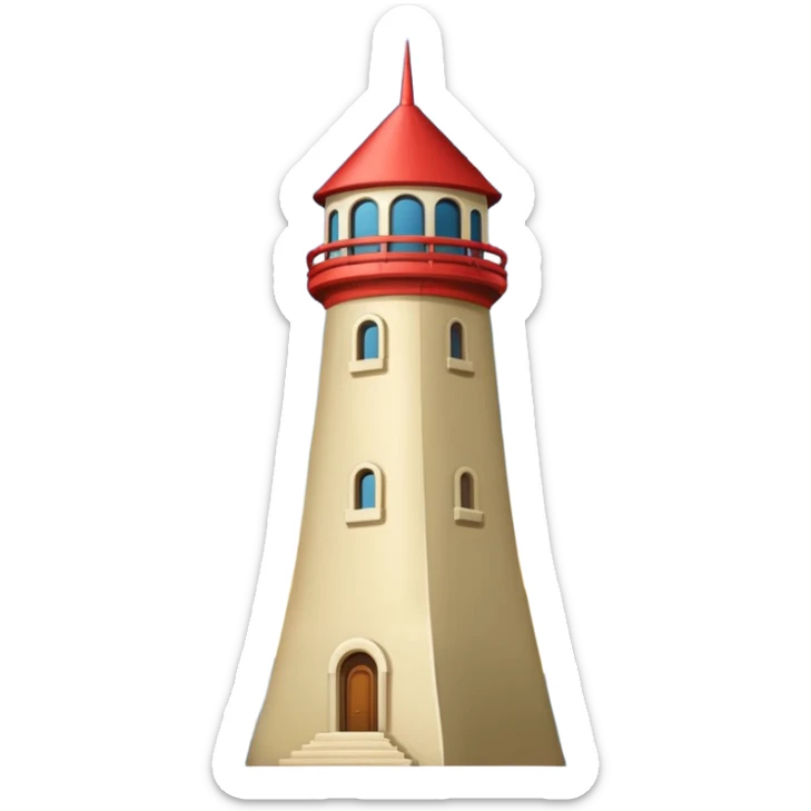 California Tower in San Diego, simple apple style emoji, no text, white background, inspired by reference photo, version 3 sticker