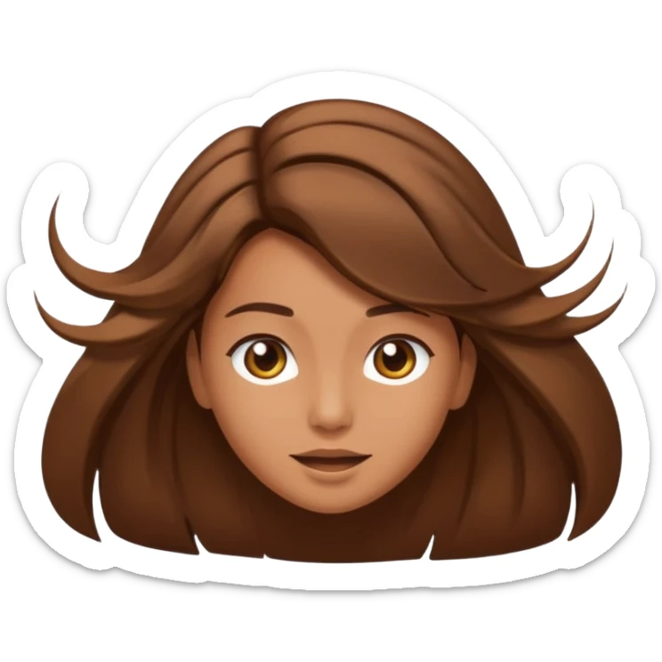 flipping hair emoji with hand flipping the hair sticker