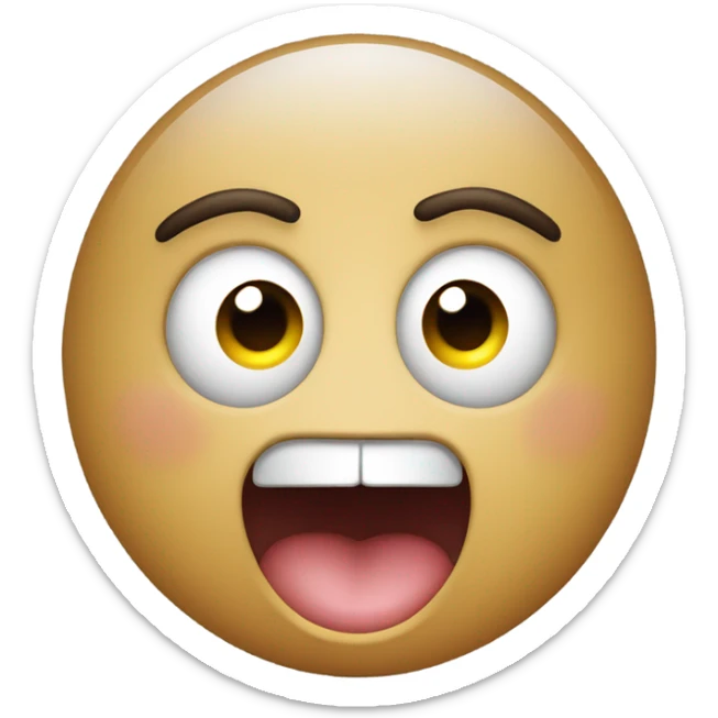 classic emoji face with tongue all the way out eyes wide and swinging head side to side sticker