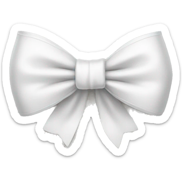 white bow sticker