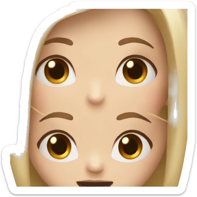 Three female friends: one asian, one blonde hair blue eyes, one brown hair brown eyes sticker